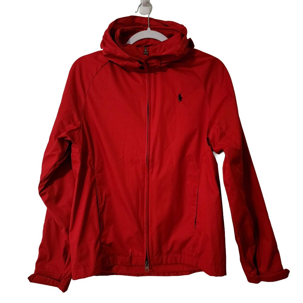VTG Polo Ralph Lauren Red Windbreaker Jacket Youth L 14-16 NWT Style 323160213